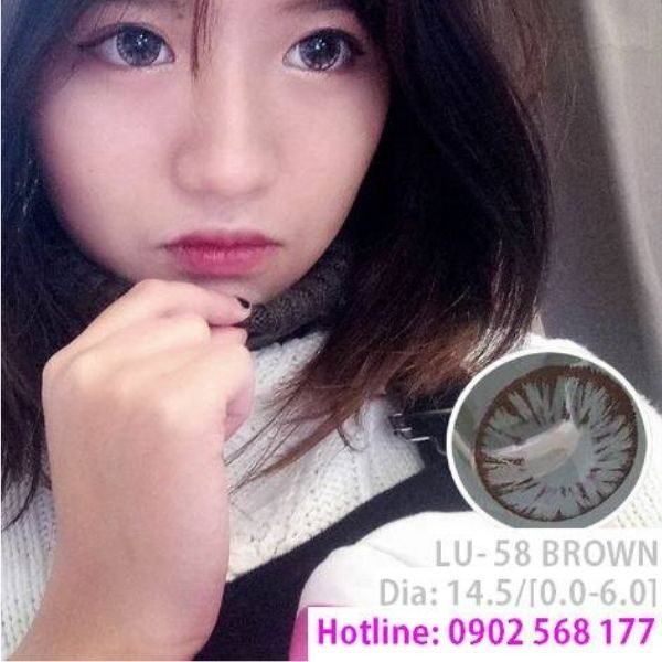 kinh ap trong mau nau LU58 Brown