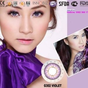 lens mat mau tim G302 Violet